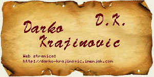 Darko Krajinović vizit kartica